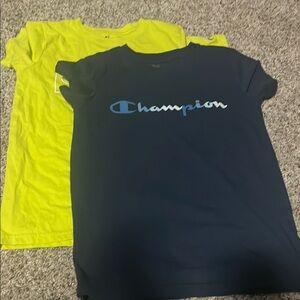 Champion Blue and Yellow Short Sleeve Tees